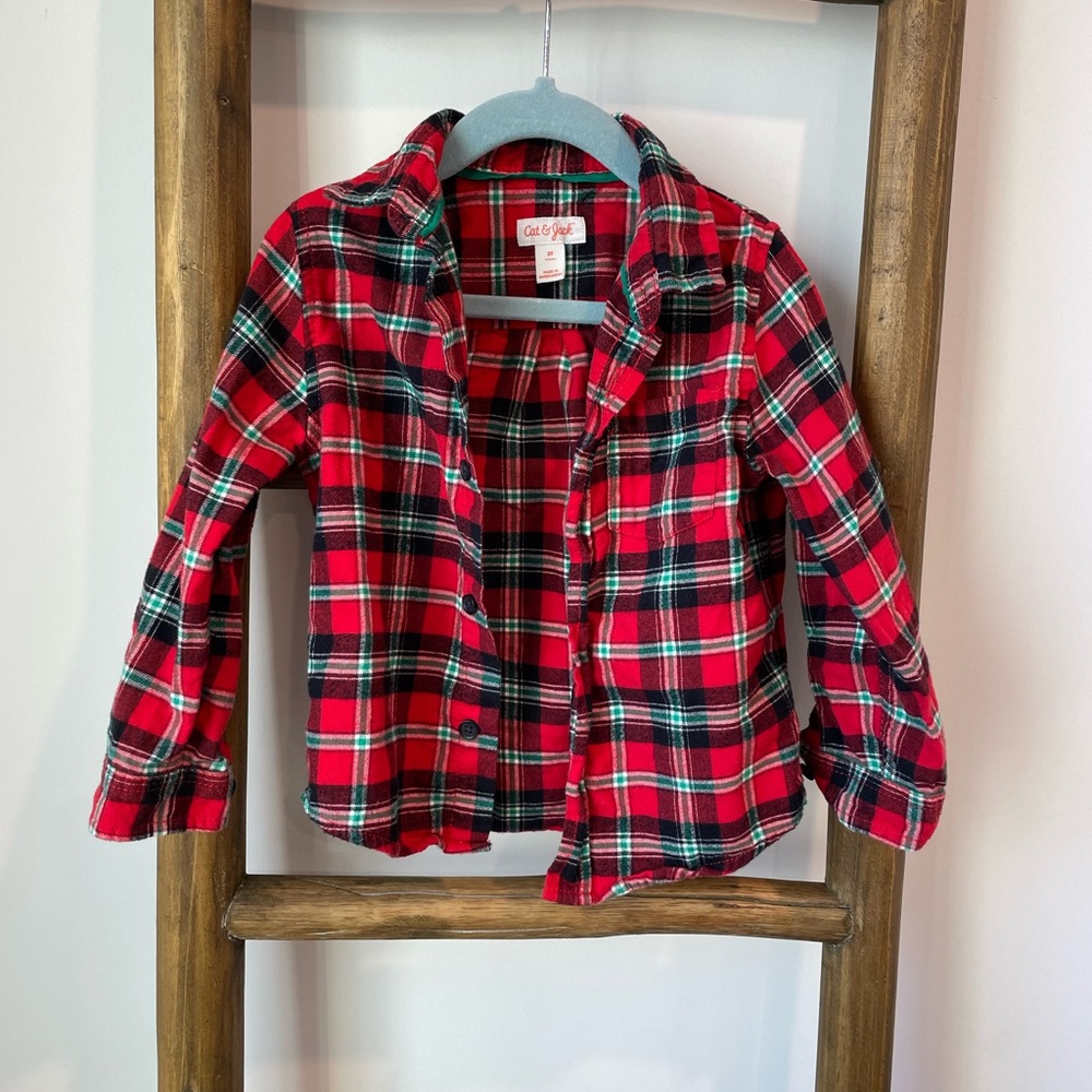 EUC Cat & Jack Plaid Shirt